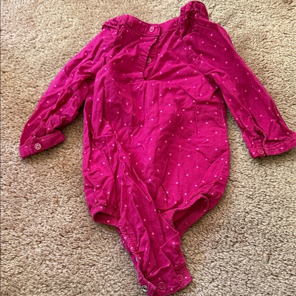 OshKosh B'gosh Pink Polka Dot Bodysuit - Picture 3 of 3